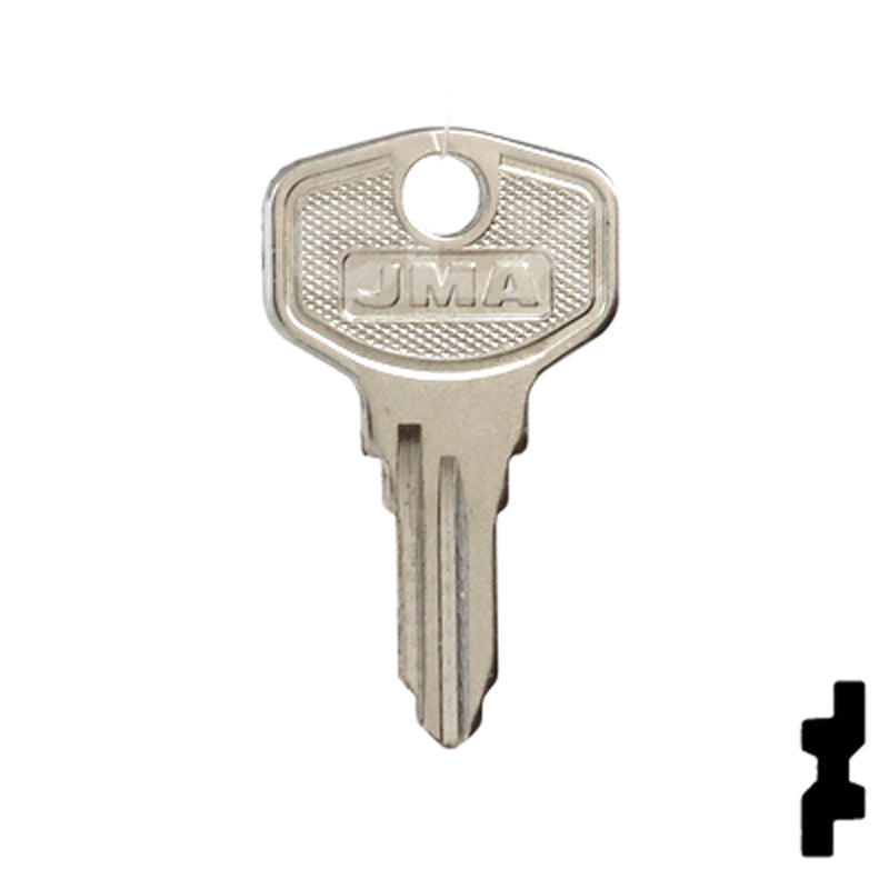 Uncut Key Blank | HP, Burg | BUR-9D Equipment Key JMA USA