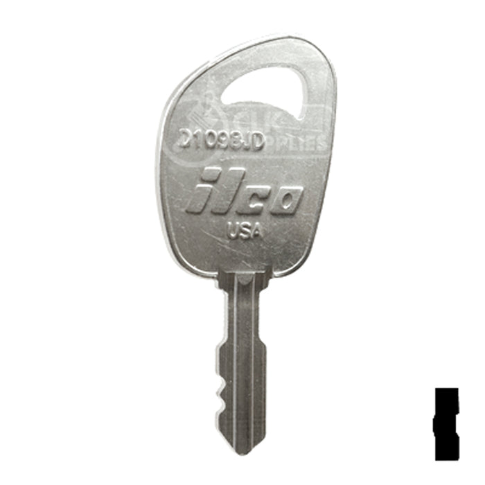 Uncut Key Blank | John Deere | D1098JD Equipment Key Ilco