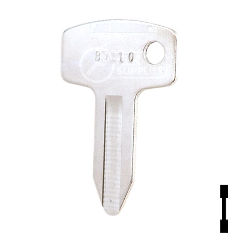 Uncut Key Blank | John Deere, Kubota | BD110 Equipment Key Framon Manufacturing Company, Inc