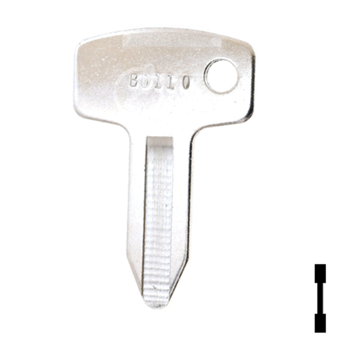 Uncut Key Blank | John Deere, Kubota | BD110 Equipment Key Framon Manufacturing Company, Inc