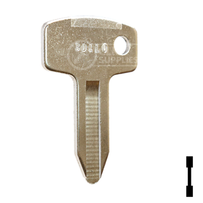 Uncut Key Blank | John Deere, Kubota | BD110 Equipment Key Framon Manufacturing Company, Inc