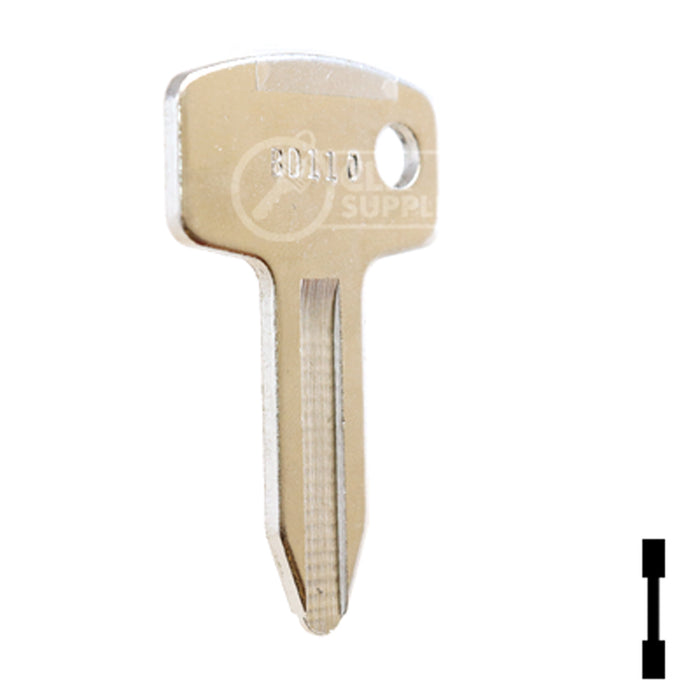 Uncut Key Blank | John Deere, Kubota | BD110 Equipment Key Framon Manufacturing Company, Inc