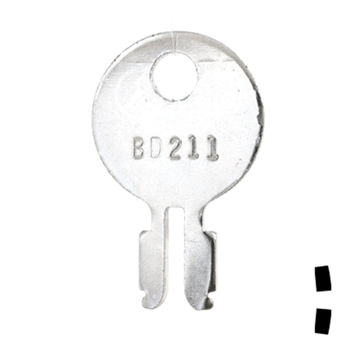 Uncut Key Blank | John Deere, Massey Ferguson | BD211 Equipment Key Framon Manufacturing Company, Inc