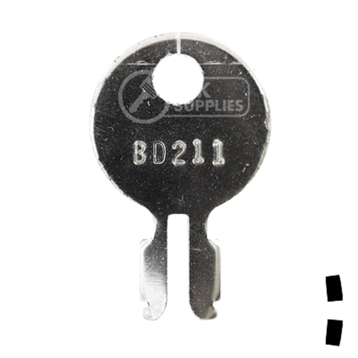 Uncut Key Blank | John Deere, Massey Ferguson | BD211 Equipment Key Framon Manufacturing Company, Inc