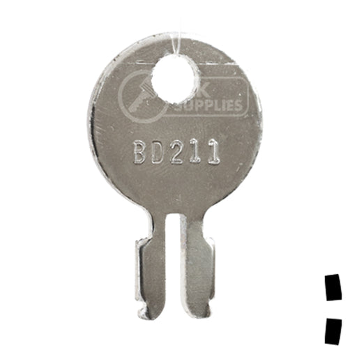 Uncut Key Blank | John Deere, Massey Ferguson | BD211 Equipment Key Framon Manufacturing Company, Inc