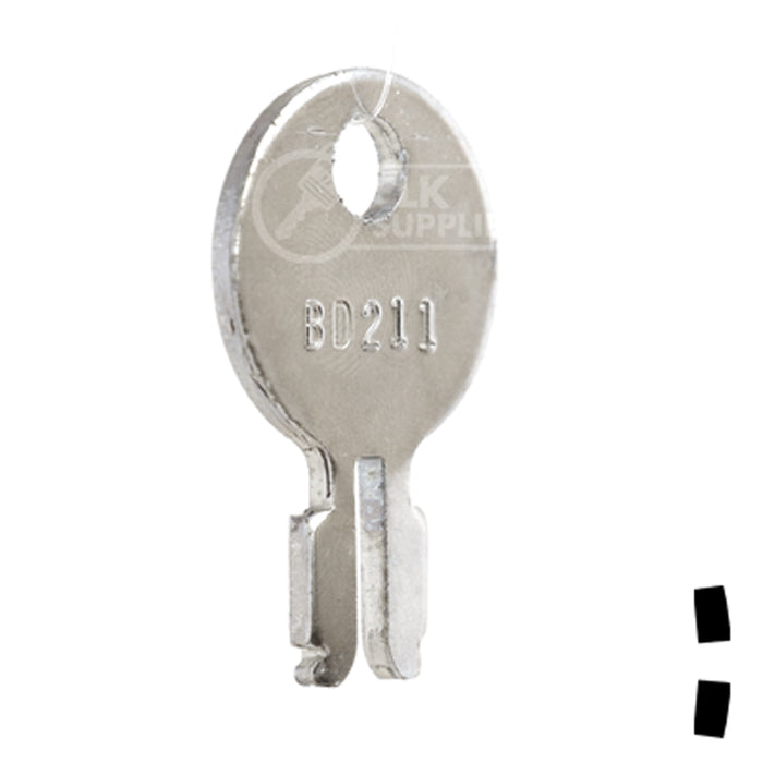 Uncut Key Blank | John Deere, Massey Ferguson | BD211 Equipment Key Framon Manufacturing Company, Inc