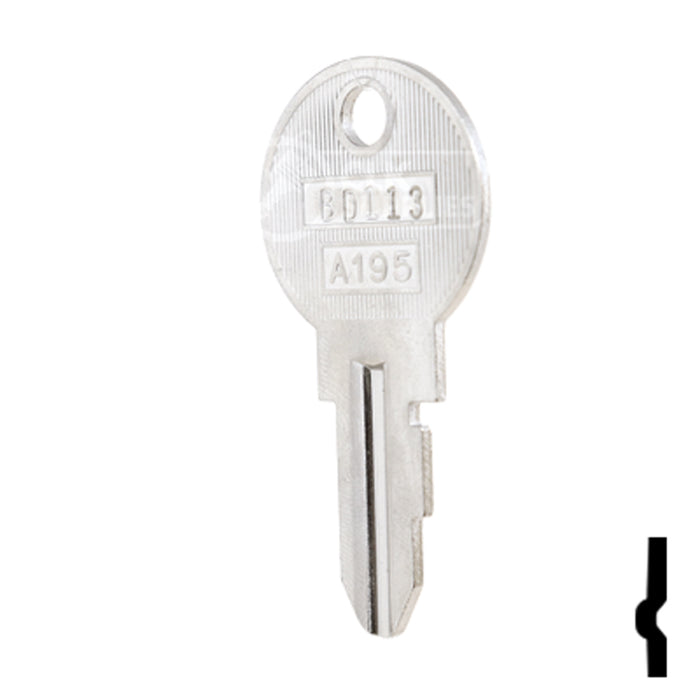 Uncut Key Blank | Kubota | BD113 Equipment Key Framon Manufacturing Company, Inc