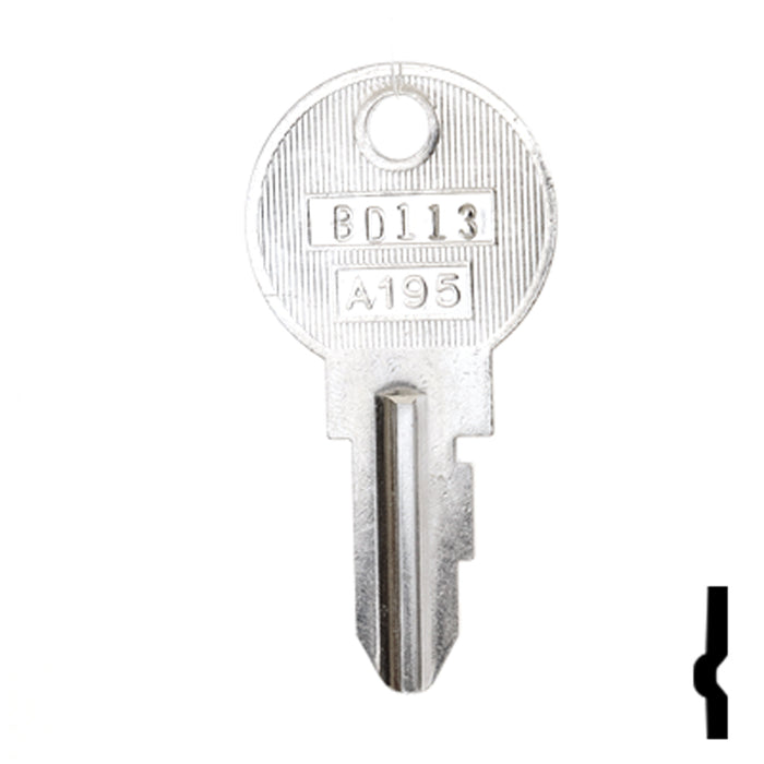 Uncut Key Blank | Kubota | BD113 Equipment Key Framon Manufacturing Company, Inc