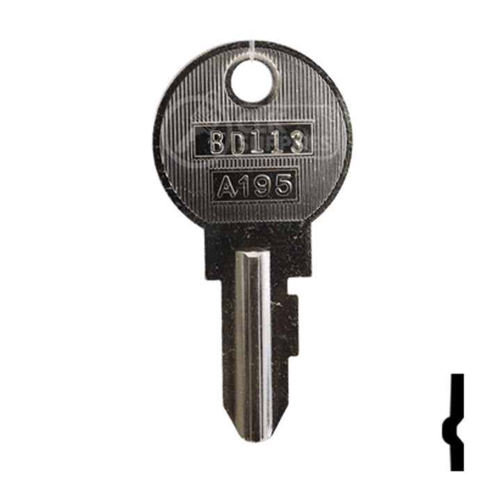 Uncut Key Blank | Kubota | BD113 Equipment Key Framon Manufacturing Company, Inc