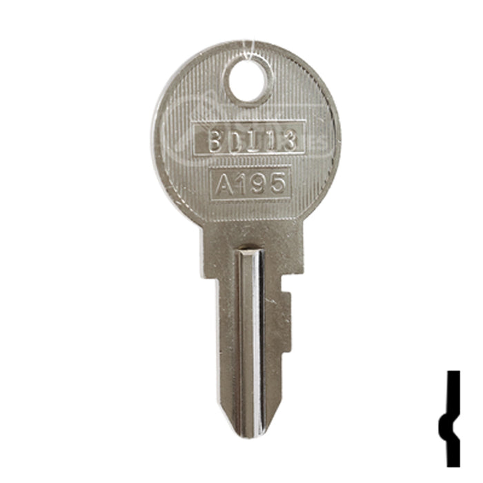 Uncut Key Blank | Kubota | BD113 Equipment Key Framon Manufacturing Company, Inc