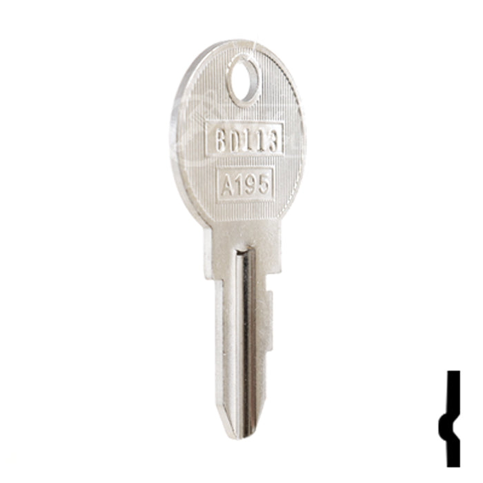 Uncut Key Blank | Kubota | BD113 Equipment Key Framon Manufacturing Company, Inc