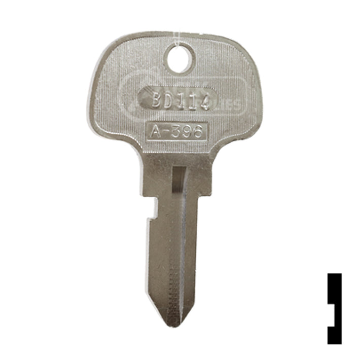 Uncut Key Blank | Kubota | BD114 Equipment Key Framon Manufacturing Company, Inc