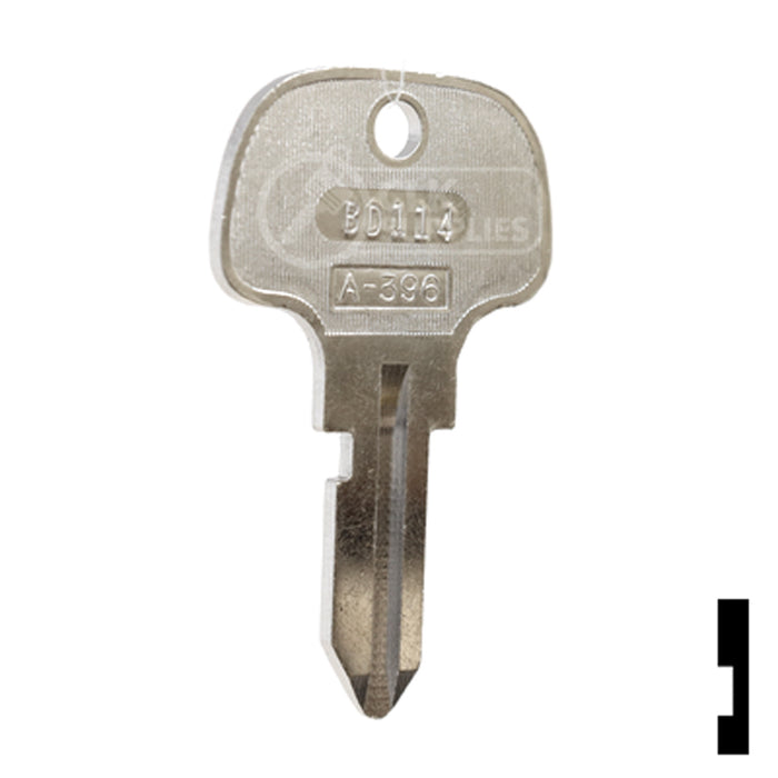 Uncut Key Blank | Kubota | BD114 Equipment Key Framon Manufacturing Company, Inc