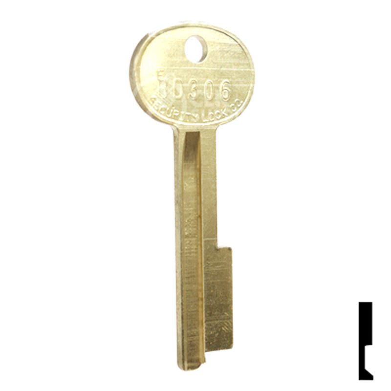Uncut Key Blank | Kumahira | BD306 Equipment Key Framon Manufacturing Company, Inc