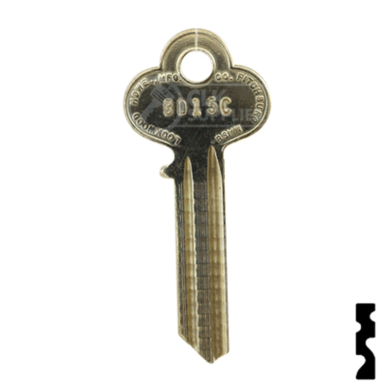 Uncut Key Blank | Lockwood | BD15C Equipment Key Framon Manufacturing Company, Inc