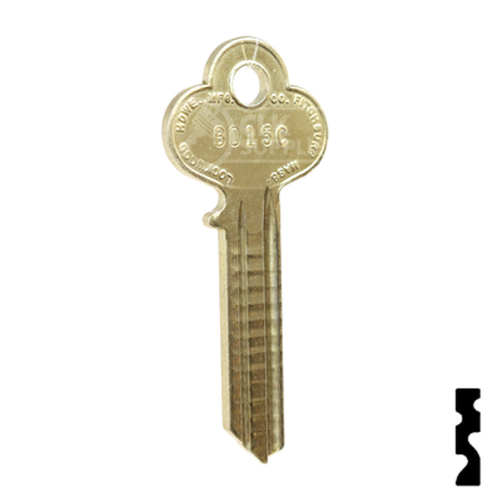 Uncut Key Blank | Lockwood | BD15C Equipment Key Framon Manufacturing Company, Inc