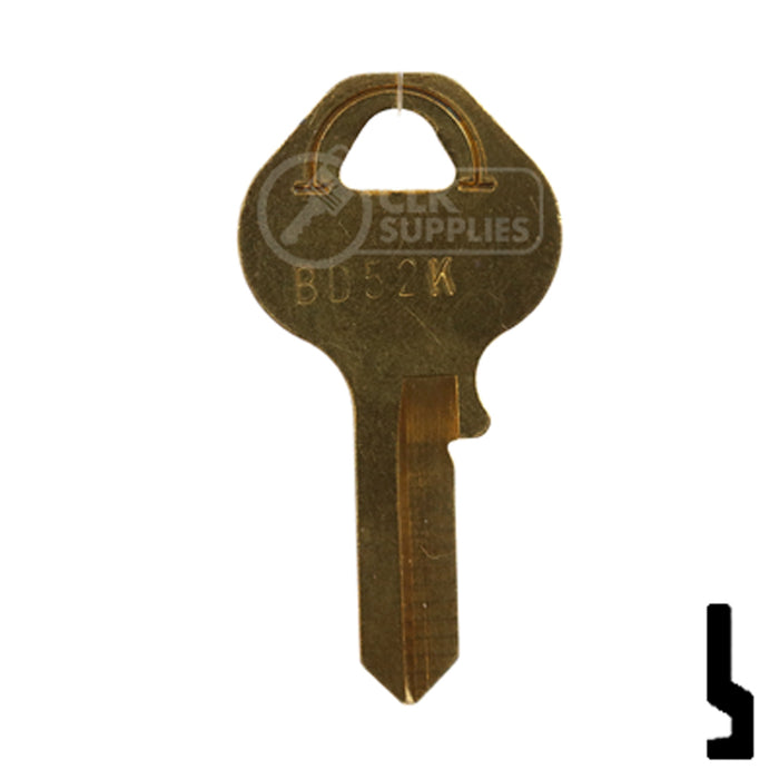 Uncut Key Blank | Master Padlock | BD52K Equipment Key Framon Manufacturing Company, Inc