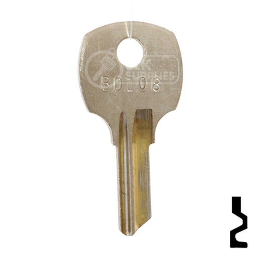 Uncut Key Blank | National, Square D | BD108 Equipment Key Framon Manufacturing Company, Inc