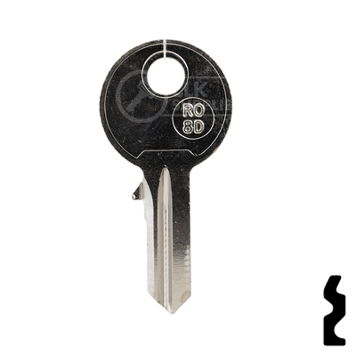 Uncut Key Blank | Ronis | RO-8D, PG2 Equipment Key JMA USA