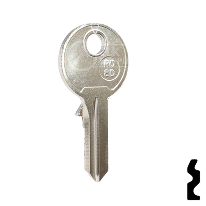 Uncut Key Blank | Ronis | RO-8D, PG2 Equipment Key JMA USA