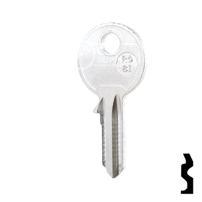 Uncut Key Blank | Ronis | RO-8I, R7DC Equipment Key JMA USA