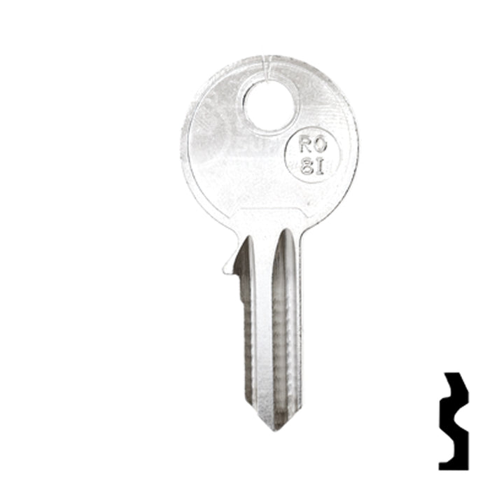 Uncut Key Blank | Ronis | RO-8I, R7DC Equipment Key JMA USA