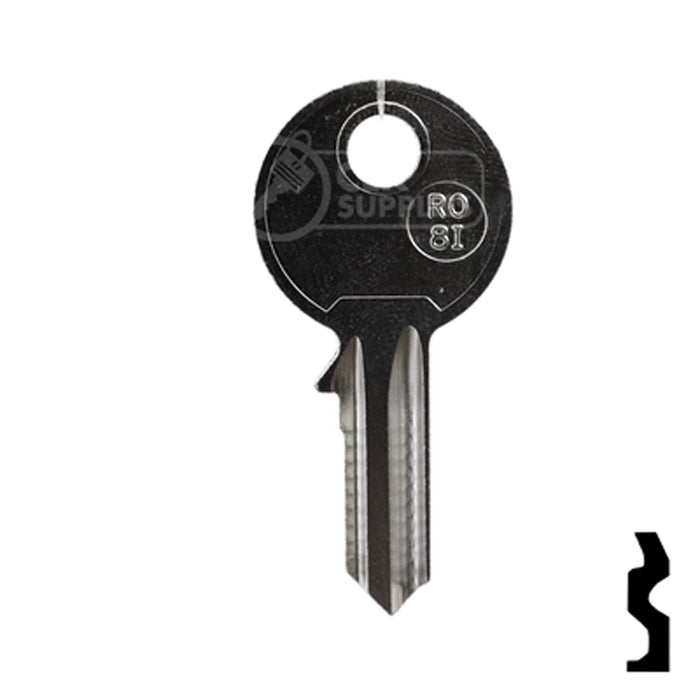 Uncut Key Blank | Ronis | RO-8I, R7DC Equipment Key JMA USA