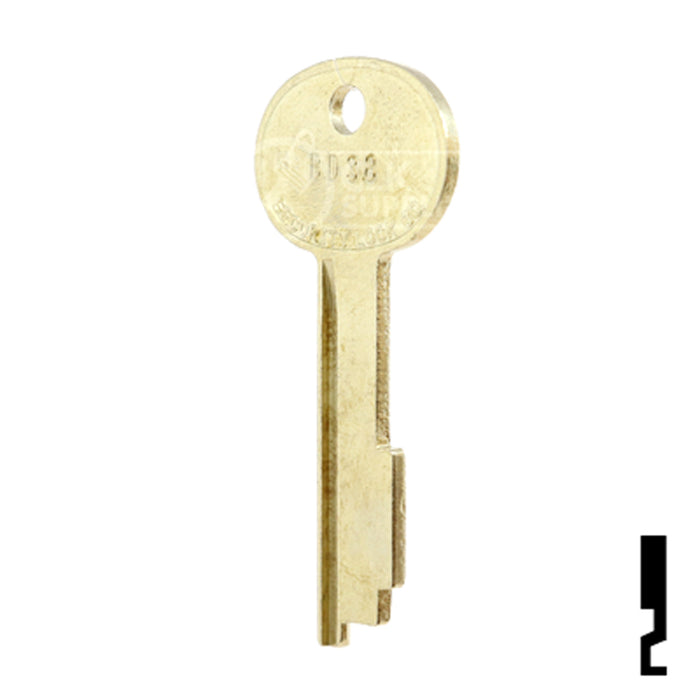 Uncut Key Blank | Security | BD38 Equipment Key Framon Manufacturing Company, Inc