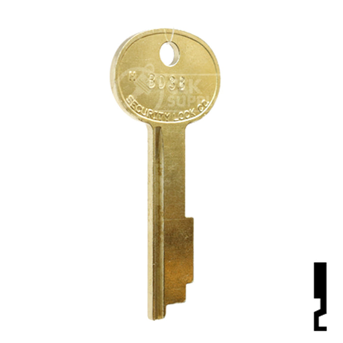 Uncut Key Blank | Security | BD38 Equipment Key Framon Manufacturing Company, Inc