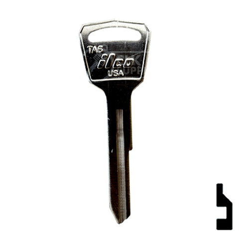 Uncut Key Blank | Toyota Forklift, Chrysler | TA6, TOYO-25