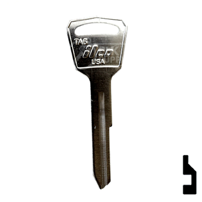 Uncut Key Blank | Toyota Forklift, Chrysler | TA6, TOYO-25 Equipment Key Ilco