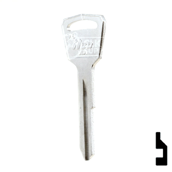 Uncut Key Blank | Toyota Forklift, Chrysler | TA6, TOYO-25 Equipment Key Ilco