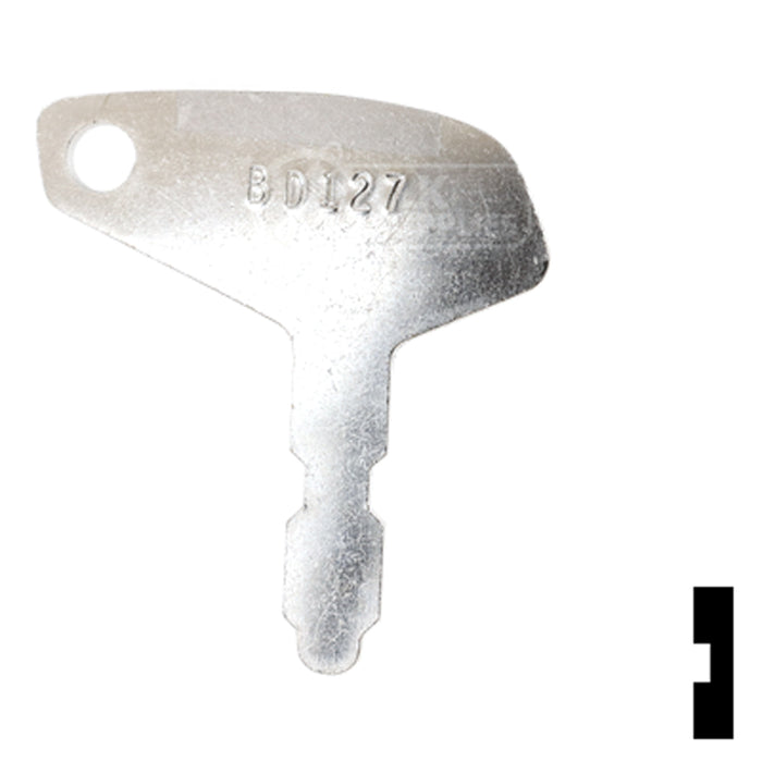 Uncut Key Blank | Yanmar | BD127 Equipment Key Framon Manufacturing Company, Inc