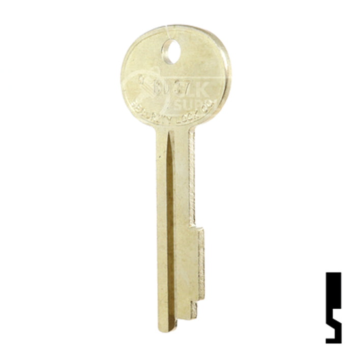 Uncut Security Key | Kumahira | BD37 Equipment Key Framon Manufacturing Company, Inc