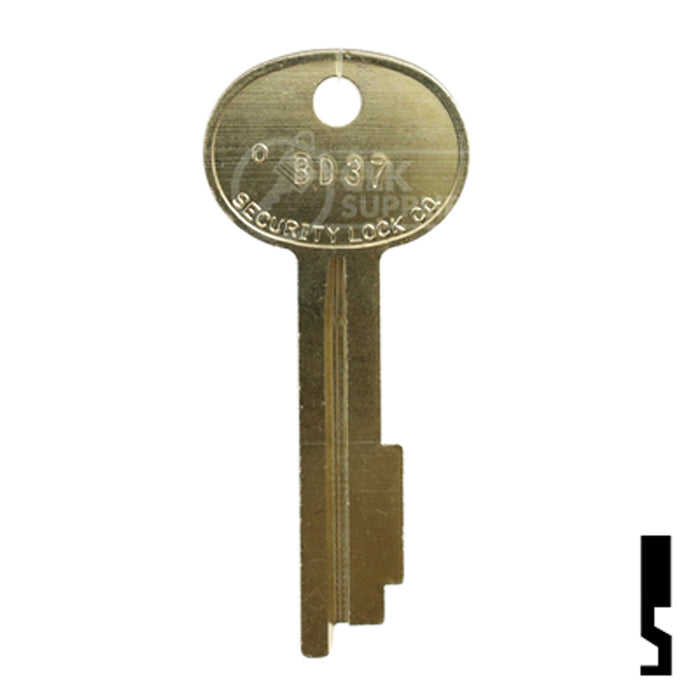 Uncut Security Key | Kumahira | BD37 Equipment Key Framon Manufacturing Company, Inc