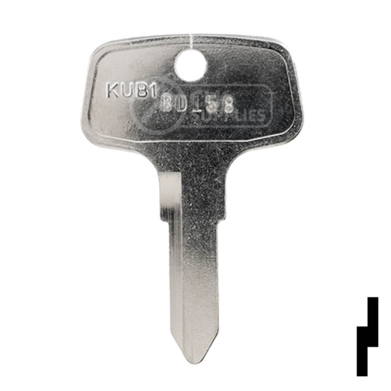 Uncut Tractor Key | Kubota | BD158 Equipment Key Framon