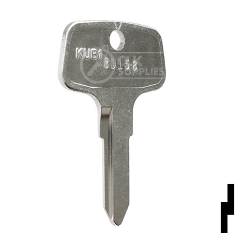 Uncut Tractor Key | Kubota | BD158 Equipment Key Framon