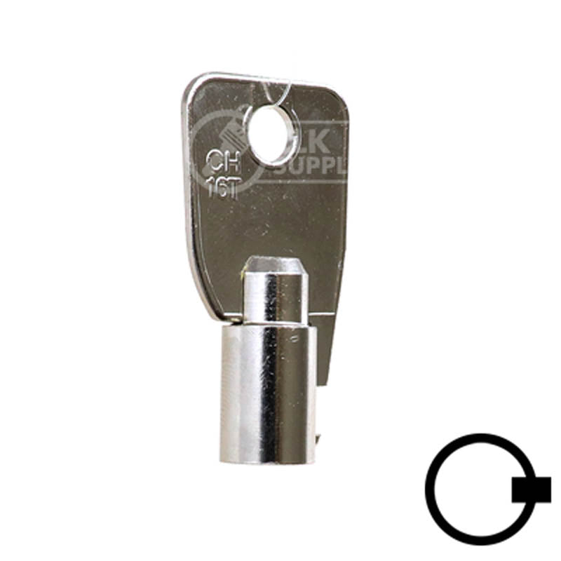 1136S Small Ace Tubular Key Flat Steel-Bit-Tubular-Key Ilco