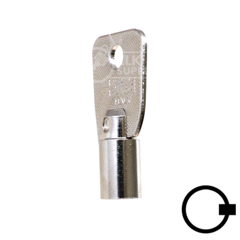 1136S Small Ace Tubular Key Flat Steel-Bit-Tubular-Key Ilco
