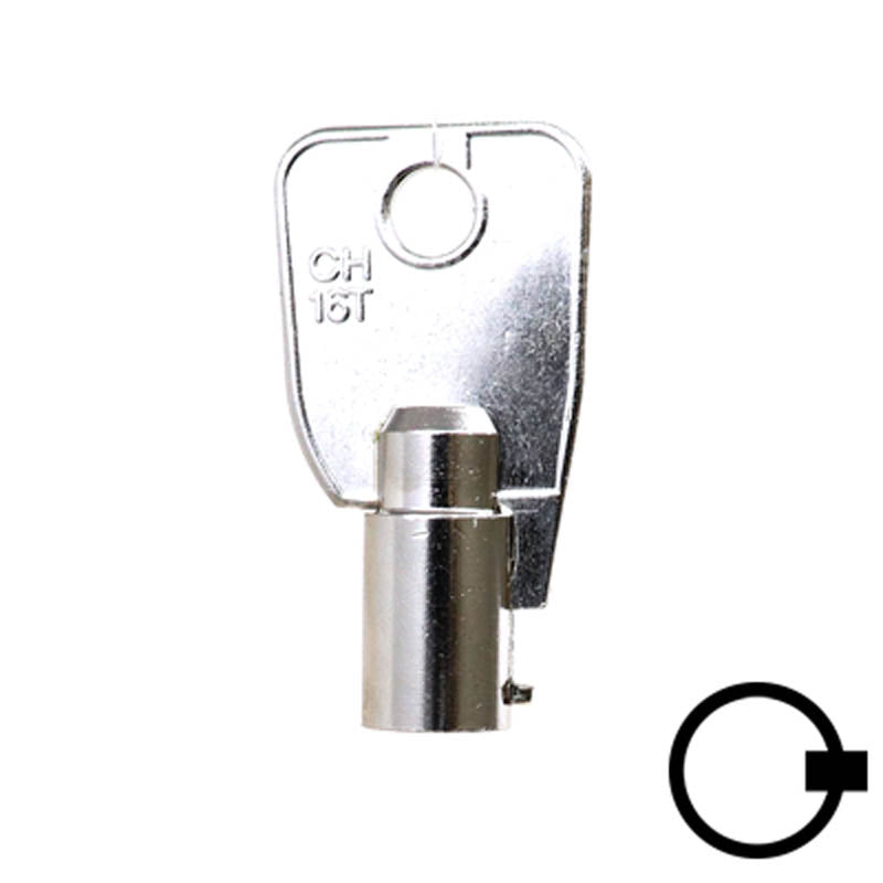 1136S Small Ace Tubular Key Flat Steel-Bit-Tubular-Key Ilco
