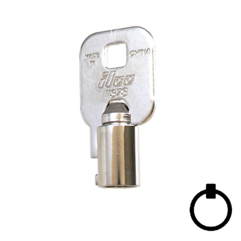 1137S Chicago Tubular Key Flat Steel-Bit-Tubular-Key Ilco