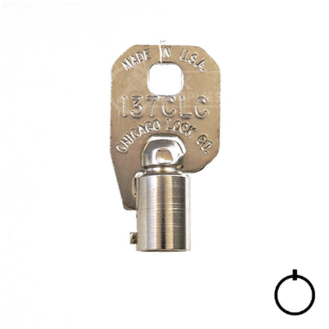 CompX Chicago ACE & ACE II Tubular Key Blank (137) Flat Steel-Bit-Tubular-Key Compx Security