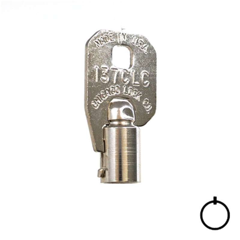 CompX Chicago ACE & ACE II Tubular Key Blank (137) Flat Steel-Bit-Tubular-Key Compx Security
