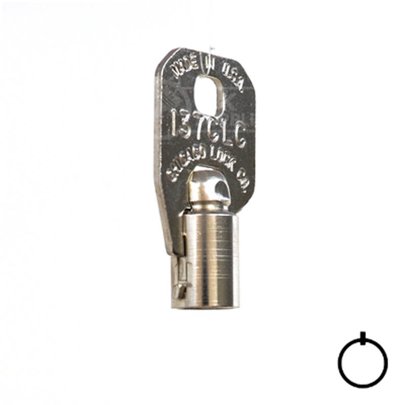 CompX Chicago ACE & ACE II Tubular Key Blank (137) Flat Steel-Bit-Tubular-Key Compx Security