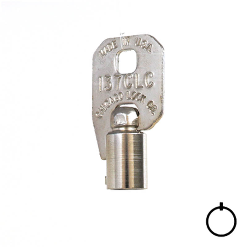 CompX Chicago ACE & ACE II Tubular Key Blank (137) Flat Steel-Bit-Tubular-Key Compx Security