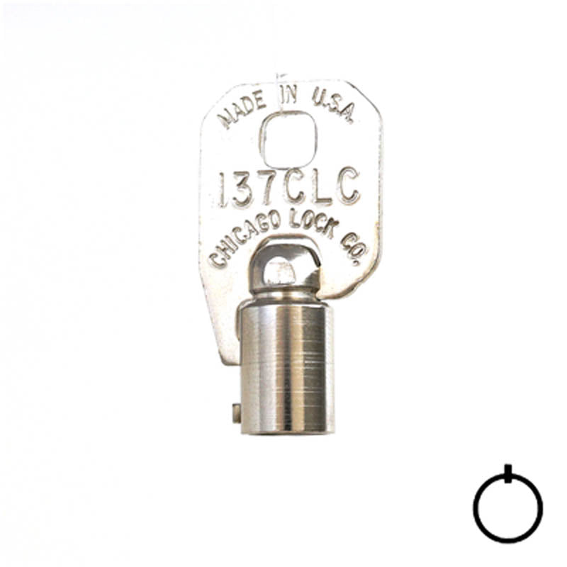 CompX Chicago ACE & ACE II Tubular Key Blank (137) Flat Steel-Bit-Tubular-Key Compx Security