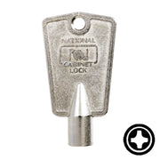 CompX "Cross" Freezer Key Flat Steel-Bit-Tubular-Key Compx Security