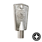 CompX "Cross" Freezer Key Flat Steel-Bit-Tubular-Key Compx Security