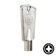 CompX "Cross" Freezer Key Flat Steel-Bit-Tubular-Key Compx Security