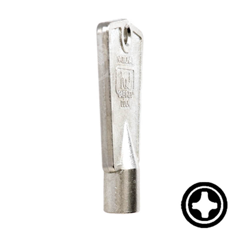 CompX "Cross" Freezer Key Flat Steel-Bit-Tubular-Key Compx Security
